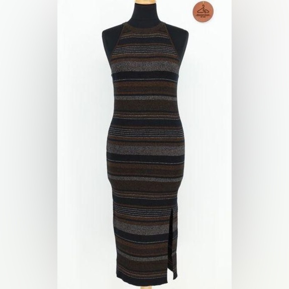 House of Harlow 1960 Metallic Stripe Dress